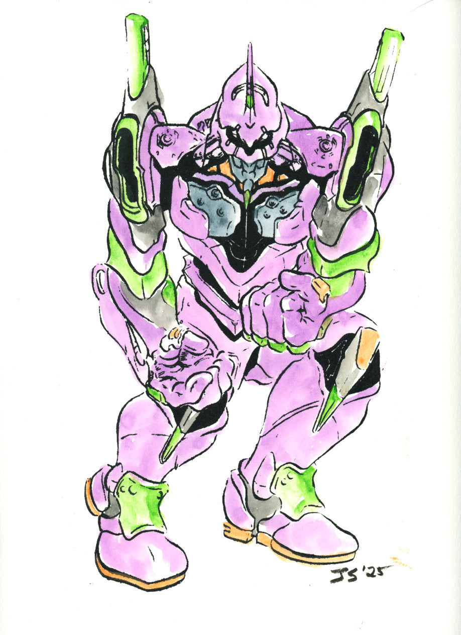 Eva 01 Triumphant Screen Print