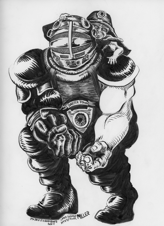 Master Blaster Triumphant Original Ink Drawing