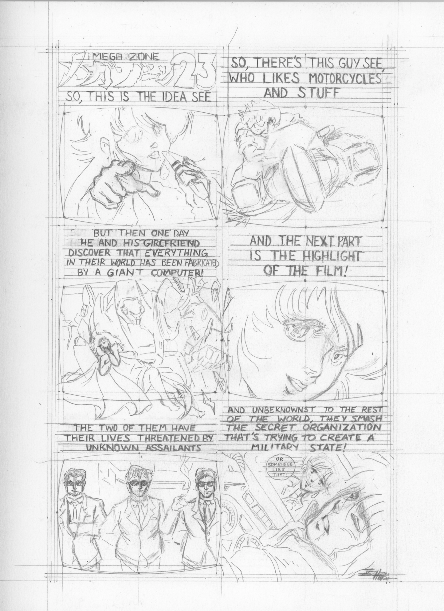 Megazone 23 Original Comic Art