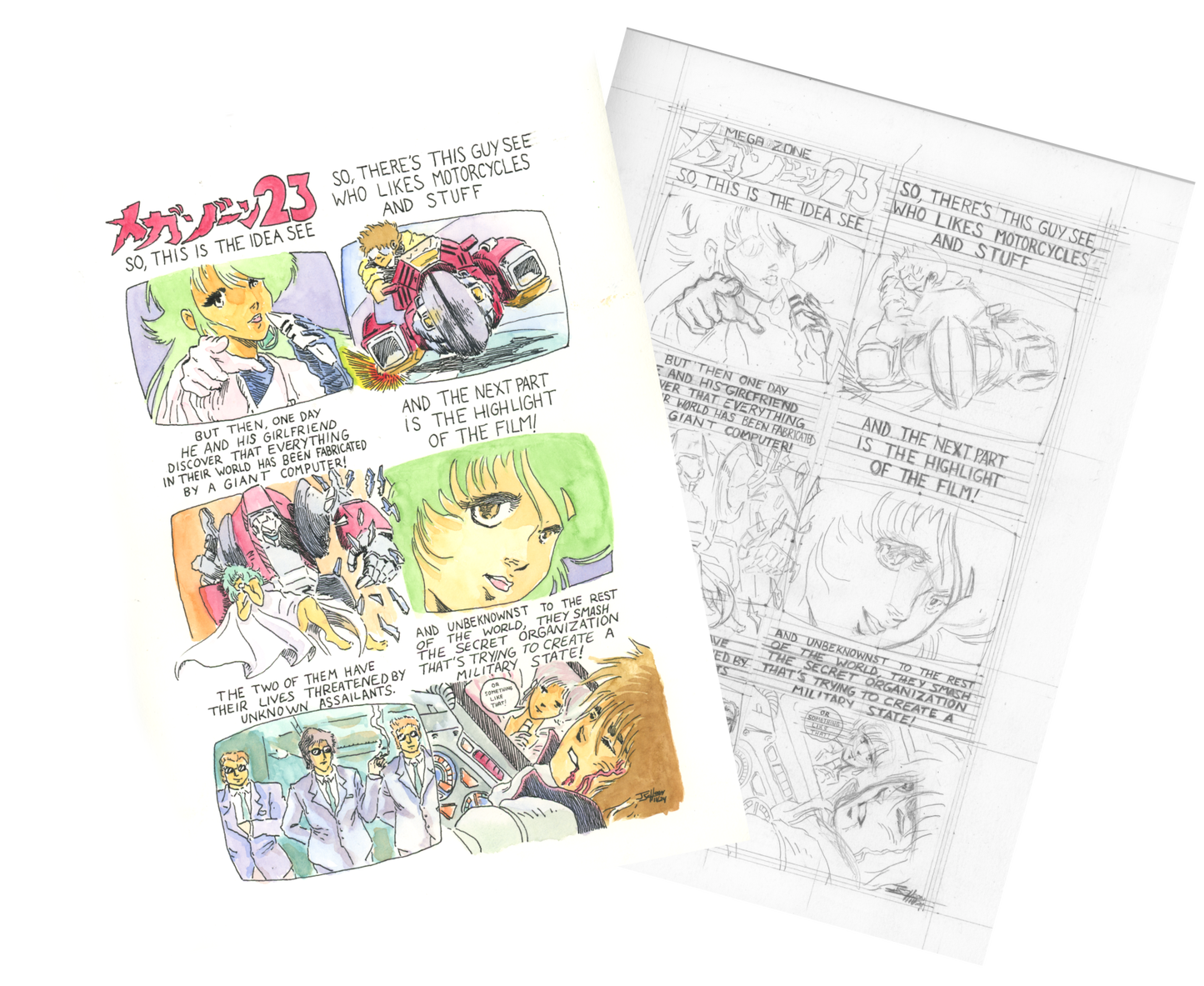 Megazone 23 Original Comic Art