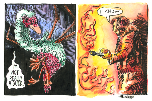 The Thing Original Parody Comic Art