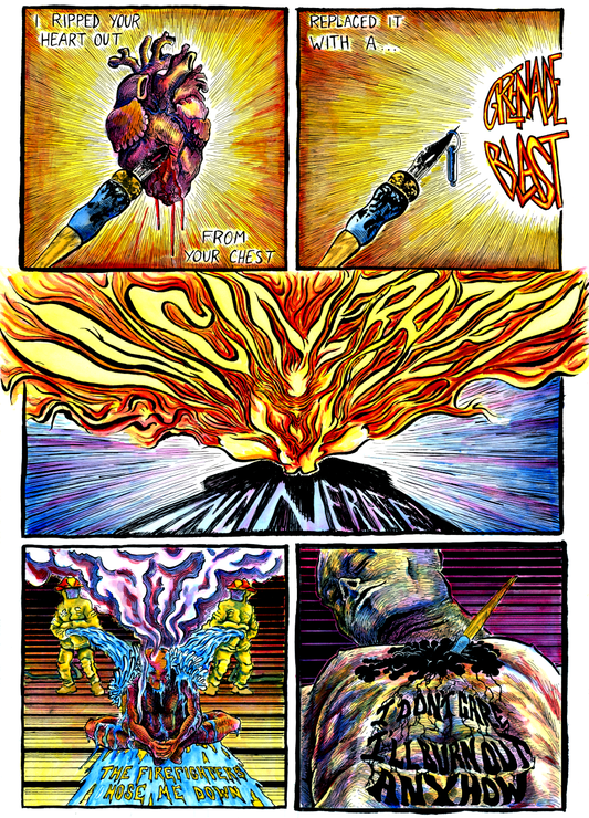 Incinerate One Page Original Comic Art