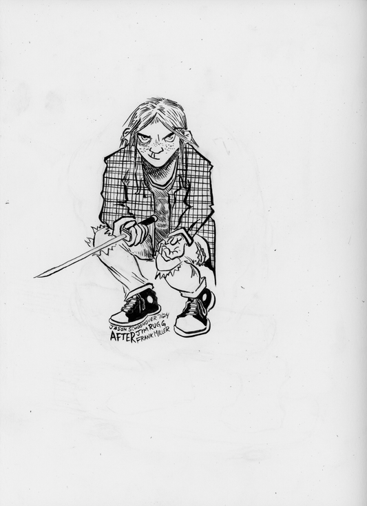 Street Angel Triumphant Original Ink Drawing