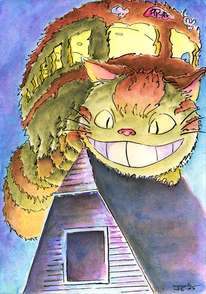 My Neighbor Totoro Catbus Digital Print