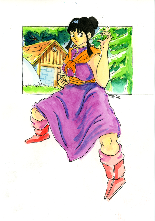 Dead Zone Chichi Watercolor and Ink Drawing