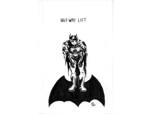 Batman Half-way Lift Yoga Sketch Card