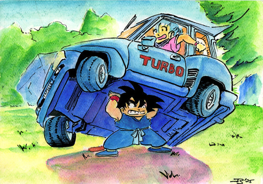 Goku Meets Bulma Digital Print