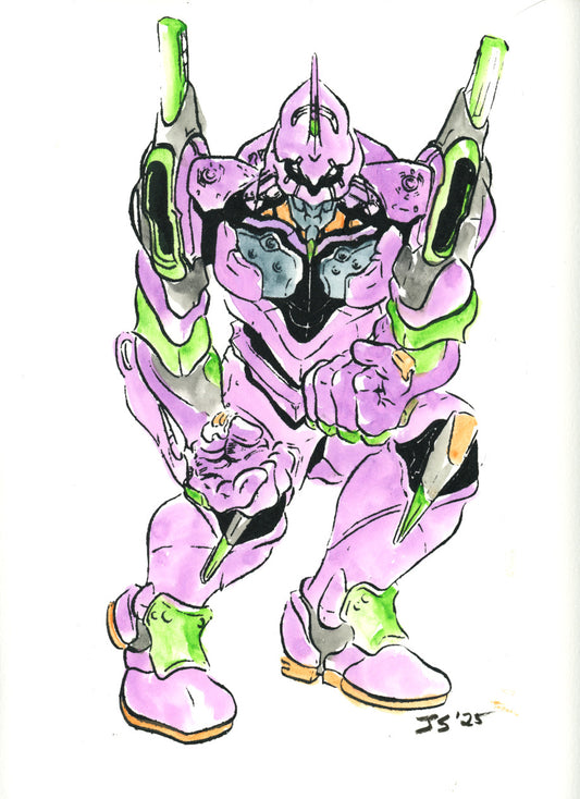 Eva 01 Triumphant Screen Print
