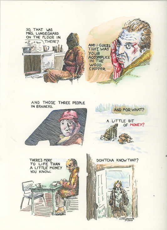 Fargo Water Color & Pen Comic Page