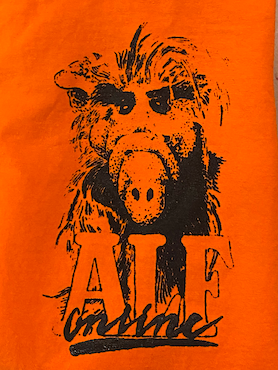 ALF Online Black on Orange Shirt