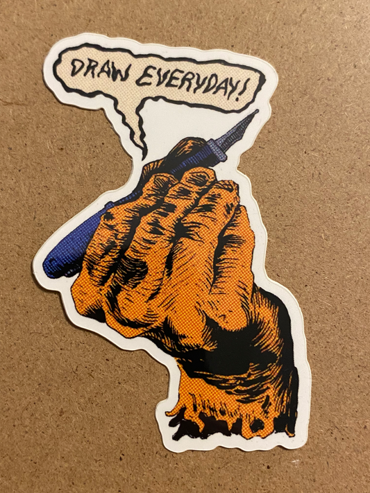 EC Comics Draw Everyday Zombie Hand Glossy Sticker