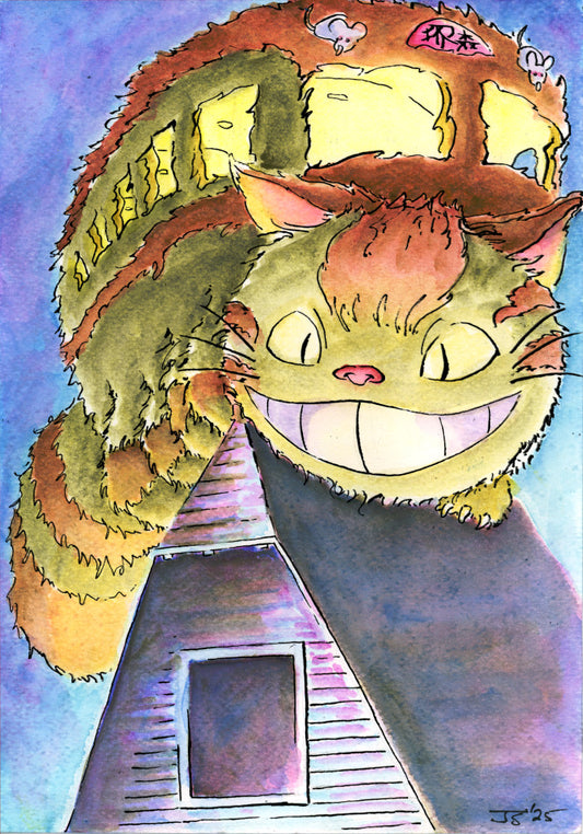 My Neighbor Totoro Catbus Digital Print