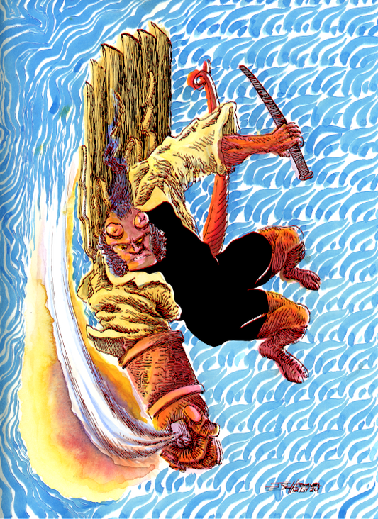 Hellboy Katana Digital Print