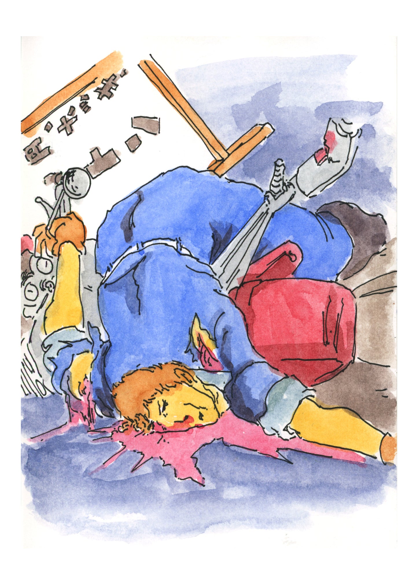 Megazone 23 Motorcycle Crash Digital Print