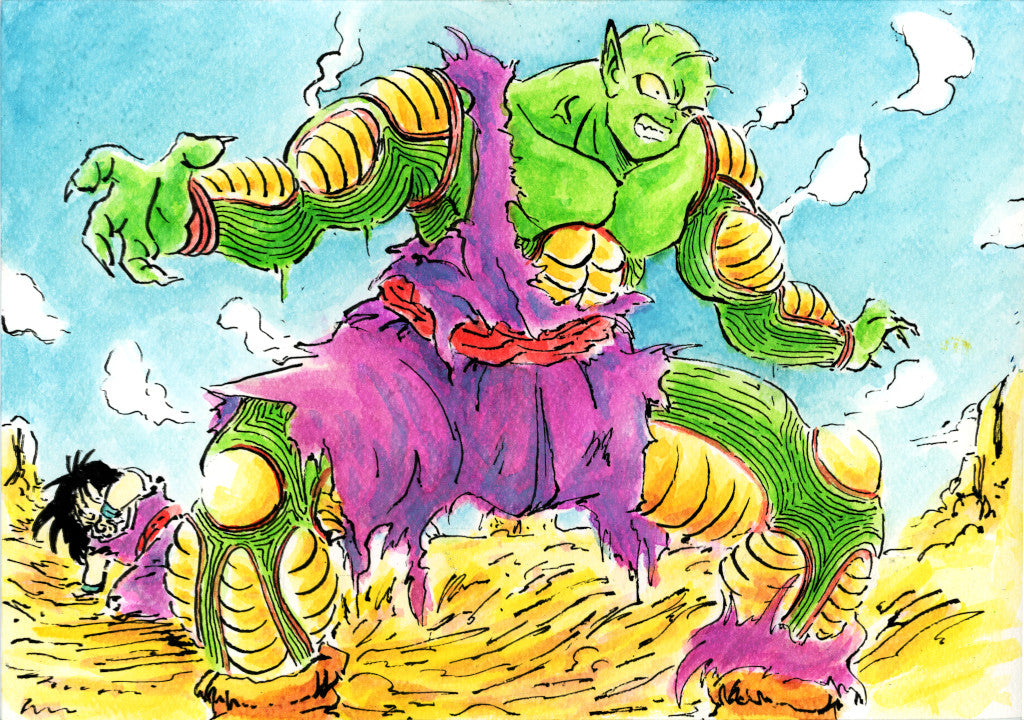 Piccolo Protects Gohan Digital Print
