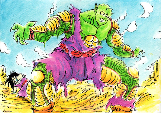 Piccolo Protects Gohan Digital Print