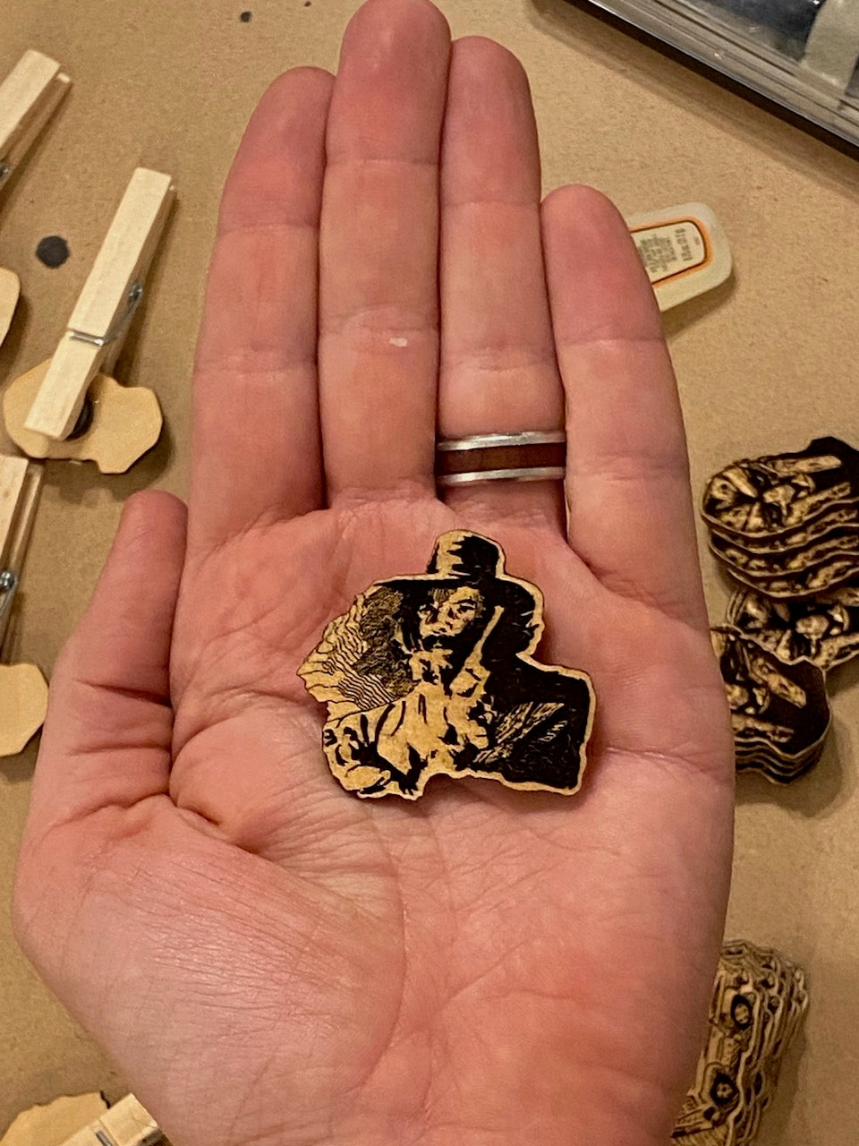 El Topo Wood Refrigerator Magnet